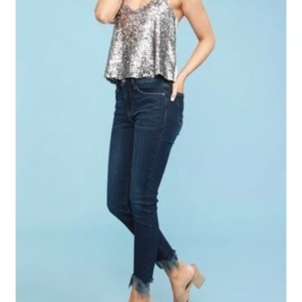 Judy Blues Shark Bite Skinny Jeans